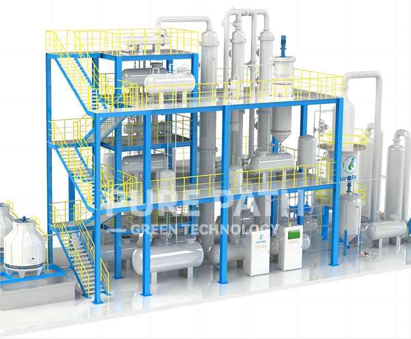 used engine oil recycling plant