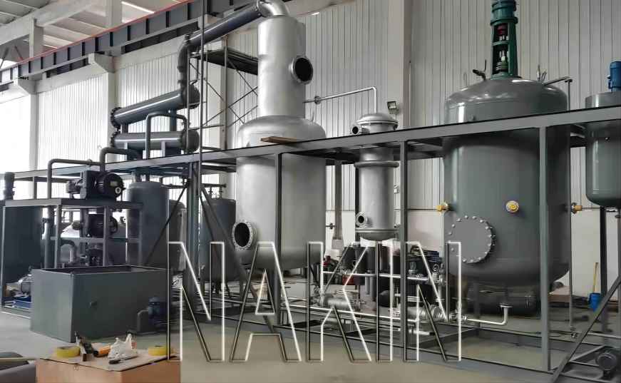 Waste oil distillation plant