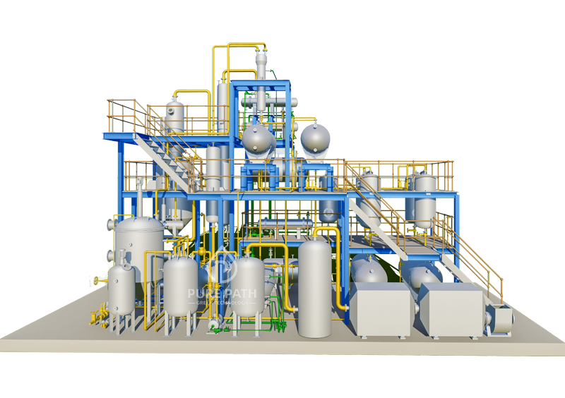 Waste oil recycling plant